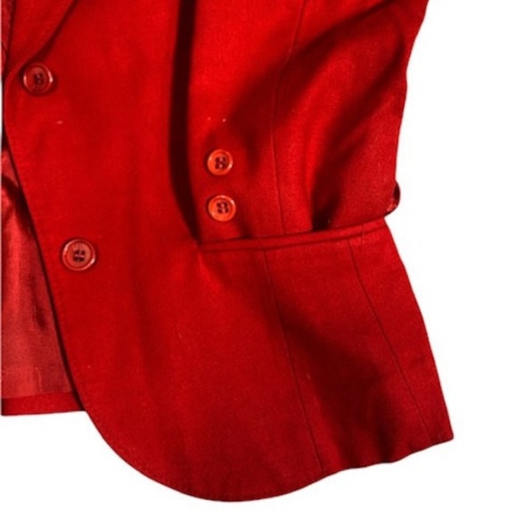 Pendleton Red Virgin Wool Vintage Blazer Jacket Sz S - Picture 5 of 9